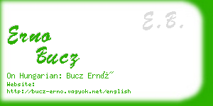 erno bucz business card